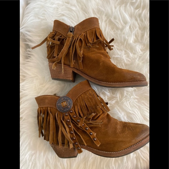 NWOT Sam Edelman Sidney Fringe Cowboy bootie sz 6 - Picture 10 of 11